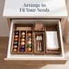 imageBest Choice Products 5Piece Flatware Organizer Set Woven Modular Silverware amp Utensil Drawer Organizer Trays Drawer Divider Storage Containers for Kitchen Bathroom amp Office Utensils  ChestnutChestnut