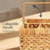 imageBest Choice Products Handwoven Silverware Organizer wHandle 4 Compartment Flatware Organizer Shelf Storage Basket Wicker Utensil Caddy Cutlery Basket Holder for Party Picnic BBQ  NaturalNatural