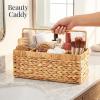 imageBest Choice Products Handwoven Silverware Organizer wHandle 4 Compartment Flatware Organizer Shelf Storage Basket Wicker Utensil Caddy Cutlery Basket Holder for Party Picnic BBQ  NaturalNatural