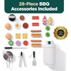 image:imageBest Choice Products Kids BBQ Grill Playset Wooden Play Kitchen Toy with 28 Accessories Realistic Toy Grill with Clicking Knobs Side Burners amp Storage IndoorOutdoor for Toddlers Boys amp Girls