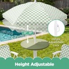 image:imageBest Choice Products Kids Picnic Table and Chair Set with Umbrella 3Piece Foldable Outdoor Table Set for Toddlers Ages 25 Patio Play Furniture 70 lb Chair Capacity 110 lb Table Capacity  SageSage  White