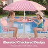 image:imageBest Choice Products Kids Picnic Table and Chair Set with Umbrella 3Piece Foldable Outdoor Table Set for Toddlers Ages 25 Patio Play Furniture 70 lb Chair Capacity 110 lb Table Capacity  SagePink  White