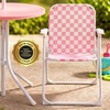 image:imageBest Choice Products Kids Picnic Table and Chair Set with Umbrella 3Piece Foldable Outdoor Table Set for Toddlers Ages 25 Patio Play Furniture 70 lb Chair Capacity 110 lb Table Capacity  SagePink  White