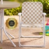 image:imageBest Choice Products Kids Picnic Table and Chair Set with Umbrella 3Piece Foldable Outdoor Table Set for Toddlers Ages 25 Patio Play Furniture 70 lb Chair Capacity 110 lb Table Capacity  SageTan  White