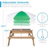 image:imageBest Choice Products Kids Picnic Table with Umbrella 3in1 Sand amp Water Table Outdoor Convertible Picnic Table for Toddlers Seats 4 Removable Top 2 Buckets  PinkGreen