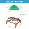 image:imageBest Choice Products Kids Picnic Table with Umbrella 3in1 Sand amp Water Table Outdoor Convertible Picnic Table for Toddlers Seats 4 Removable Top 2 Buckets  PinkGreen