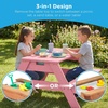 image:imageBest Choice Products Kids Picnic Table with Umbrella 3in1 Sand amp Water Table Outdoor Convertible Picnic Table for Toddlers Seats 4 Removable Top 2 Buckets  PinkPink