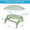image:imageBest Choice Products Kids Picnic Table with Umbrella 3in1 Sand amp Water Table Outdoor Convertible Picnic Table for Toddlers Seats 4 Removable Top 2 Buckets  PinkSage
