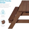 image:imageBest Choice Products Kids Picnic Table with Umbrella 3in1 Sand amp Water Table Outdoor Convertible Picnic Table for Toddlers Seats 4 Removable Top 2 Buckets  PinkWalnutBeige