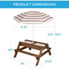 image:imageBest Choice Products Kids Picnic Table with Umbrella 3in1 Sand amp Water Table Outdoor Convertible Picnic Table for Toddlers Seats 4 Removable Top 2 Buckets  PinkWalnutBeige