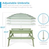 image:imageBest Choice Products Kids Picnic Table with Umbrella 3in1 Sand amp Water Table Outdoor Convertible Picnic Table for Toddlers Seats 4 Removable Top 2 Buckets  PinkSage