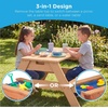 image:imageBest Choice Products Kids Picnic Table with Umbrella 3in1 Sand amp Water Table Outdoor Convertible Picnic Table for Toddlers Seats 4 Removable Top 2 Buckets  PinkGreen