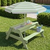 image:imageBest Choice Products Kids Picnic Table with Umbrella 3in1 Sand amp Water Table Outdoor Convertible Picnic Table for Toddlers Seats 4 Removable Top 2 Buckets  PinkSage