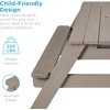 image:imageBest Choice Products Kids Picnic Table with Umbrella 3in1 Sand amp Water Table Outdoor Convertible Picnic Table for Toddlers Seats 4 Removable Top 2 Buckets  PinkGrayNavy