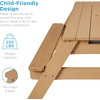 image:imageBest Choice Products Kids Picnic Table with Umbrella 3in1 Sand amp Water Table Outdoor Convertible Picnic Table for Toddlers Seats 4 Removable Top 2 Buckets  PinkNaturalDark Pink