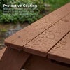 image:imageBest Choice Products Kids Picnic Table with Umbrella 3in1 Sand amp Water Table Outdoor Convertible Picnic Table for Toddlers Seats 4 Removable Top 2 Buckets  PinkWalnutBeige