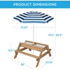image:imageBest Choice Products Kids Picnic Table with Umbrella 3in1 Sand amp Water Table Outdoor Convertible Picnic Table for Toddlers Seats 4 Removable Top 2 Buckets  PinkNavy