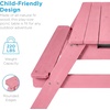 image:imageBest Choice Products Kids Picnic Table with Umbrella 3in1 Sand amp Water Table Outdoor Convertible Picnic Table for Toddlers Seats 4 Removable Top 2 Buckets  PinkPink