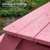 image:imageBest Choice Products Kids Picnic Table with Umbrella 3in1 Sand amp Water Table Outdoor Convertible Picnic Table for Toddlers Seats 4 Removable Top 2 Buckets  PinkPink
