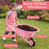 image:imageBest Choice Products Kids Wheelbarrow and Gardening Tool Set 8 Piece with Metal Tools Watering Can Apron and Gloves Child Garden Play Set for Outdoor Backyard Play Ages 3  PinkPinkPinkPink