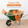 image:imageBest Choice Products Kids Wheelbarrow and Gardening Tool Set 8 Piece with Metal Tools Watering Can Apron and Gloves Child Garden Play Set for Outdoor Backyard Play Ages 3  PinkPinkGreenOrange