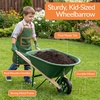 image:imageBest Choice Products Kids Wheelbarrow and Gardening Tool Set 8 Piece with Metal Tools Watering Can Apron and Gloves Child Garden Play Set for Outdoor Backyard Play Ages 3  PinkPinkGreenOrange