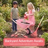 image:imageBest Choice Products Kids Wheelbarrow and Gardening Tool Set 8 Piece with Metal Tools Watering Can Apron and Gloves Child Garden Play Set for Outdoor Backyard Play Ages 3  PinkPinkPinkPink