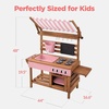 image:imageBest Choice Products Mud Kitchen for Kids Outdoor Deluxe Wooden Play Kitchen with Canopy Water Tank amp Faucet Sink 14Piece Accessories Gardening Toy Backyard Pretend Cooking Set OlivePink