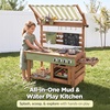 image:imageBest Choice Products Mud Kitchen for Kids Outdoor Deluxe Wooden Play Kitchen with Canopy Water Tank amp Faucet Sink 14Piece Accessories Gardening Toy Backyard Pretend Cooking Set OliveOlive