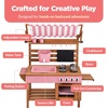 image:imageBest Choice Products Mud Kitchen for Kids Outdoor Deluxe Wooden Play Kitchen with Canopy Water Tank amp Faucet Sink 14Piece Accessories Gardening Toy Backyard Pretend Cooking Set OlivePink