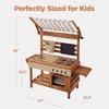 image:imageBest Choice Products Mud Kitchen for Kids Outdoor Deluxe Wooden Play Kitchen with Canopy Water Tank amp Faucet Sink 14Piece Accessories Gardening Toy Backyard Pretend Cooking Set OliveBeige