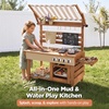 image:imageBest Choice Products Mud Kitchen for Kids Outdoor Deluxe Wooden Play Kitchen with Canopy Water Tank amp Faucet Sink 14Piece Accessories Gardening Toy Backyard Pretend Cooking Set OliveBeige