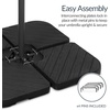 image:imageBest Choice Products 4Piece Cantilever Offset Patio Umbrella Base Weight Set HeavyDuty Fillable Stand Plates for Water or Sand EasyFill Spouts Wood Grain Finish  BrownWood Grain Black