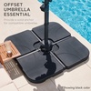 image:imageBest Choice Products 4Piece Cantilever Offset Patio Umbrella Base Weight Set HeavyDuty Fillable Stand Plates for Water or Sand EasyFill Spouts Wood Grain Finish  BrownBrown