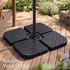 image:imageBest Choice Products 4Piece Cantilever Offset Patio Umbrella Base Weight Set HeavyDuty Fillable Stand Plates for Water or Sand EasyFill Spouts Wood Grain Finish  BrownWood Grain Black