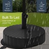 image:imageBest Choice Products 55lb Fillable Umbrella Base Stand Plastic Patio Umbrella Stand with Pole Holder Adjustment Knob for Outdoor Lawn Deck Asscher Design  WhiteBlack  Scallop