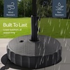 image:imageBest Choice Products 55lb Fillable Umbrella Base Stand Plastic Patio Umbrella Stand with Pole Holder Adjustment Knob for Outdoor Lawn Deck Asscher Design  WhiteBlack  Fluted