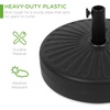 image:imageBest Choice Products 55lb Fillable Umbrella Base Stand Plastic Patio Umbrella Stand with Pole Holder Adjustment Knob for Outdoor Lawn Deck Asscher Design  WhiteBlack  Sunburst