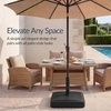 image:imageBest Choice Products 55lb Fillable Umbrella Base Stand Plastic Patio Umbrella Stand with Pole Holder Adjustment Knob for Outdoor Lawn Deck Asscher Design  WhiteBlack  Square