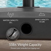 image:imageBest Choice Products 55lb Fillable Umbrella Base Stand Plastic Patio Umbrella Stand with Pole Holder Adjustment Knob for Outdoor Lawn Deck Asscher Design  WhiteBlack  Square