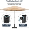 image:imageBest Choice Products 55lb Fillable Umbrella Base Stand Plastic Patio Umbrella Stand with Pole Holder Adjustment Knob for Outdoor Lawn Deck Asscher Design  WhiteBlack  Square