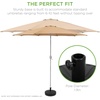 image:imageBest Choice Products 55lb Fillable Umbrella Base Stand Plastic Patio Umbrella Stand with Pole Holder Adjustment Knob for Outdoor Lawn Deck Asscher Design  WhiteBlack  Sunburst