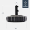 image:imageBest Choice Products 55lb Fillable Umbrella Base Stand Plastic Patio Umbrella Stand with Pole Holder Adjustment Knob for Outdoor Lawn Deck Asscher Design  WhiteBlack  Fluted