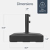 image:imageBest Choice Products 55lb Fillable Umbrella Base Stand Plastic Patio Umbrella Stand with Pole Holder Adjustment Knob for Outdoor Lawn Deck Asscher Design  WhiteBlack  Square