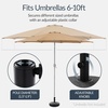 image:imageBest Choice Products 55lb Fillable Umbrella Base Stand Plastic Patio Umbrella Stand with Pole Holder Adjustment Knob for Outdoor Lawn Deck Asscher Design  WhiteBlack  Fluted