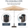 image:imageBest Choice Products 55lb Fillable Umbrella Base Stand Plastic Patio Umbrella Stand with Pole Holder Adjustment Knob for Outdoor Lawn Deck Asscher Design  WhiteBrown  Square
