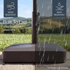 image:imageBest Choice Products 55lb Fillable Umbrella Base Stand Plastic Patio Umbrella Stand with Pole Holder Adjustment Knob for Outdoor Lawn Deck Asscher Design  WhiteBrown  Square