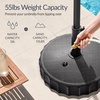 image:imageBest Choice Products 55lb Fillable Umbrella Base Stand Plastic Patio Umbrella Stand with Pole Holder Adjustment Knob for Outdoor Lawn Deck Asscher Design  WhiteBlack  Fluted