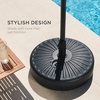 image:imageBest Choice Products 55lb Fillable Umbrella Base Stand Plastic Patio Umbrella Stand with Pole Holder Adjustment Knob for Outdoor Lawn Deck Asscher Design  WhiteBlack  Sunburst