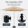 image:imageBest Choice Products 55lb Fillable Umbrella Base Stand Plastic Patio Umbrella Stand with Pole Holder Adjustment Knob for Outdoor Lawn Deck Asscher Design  WhiteBlack  Scallop